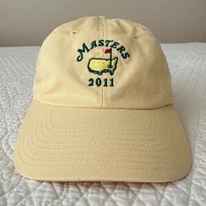 American Needle Masters Golf Hat Cap 2011 Tournament Yellow Augusta National